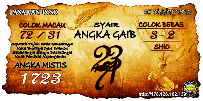 Prediksi Togel Pcso Sabtu 05 Oktober 2024