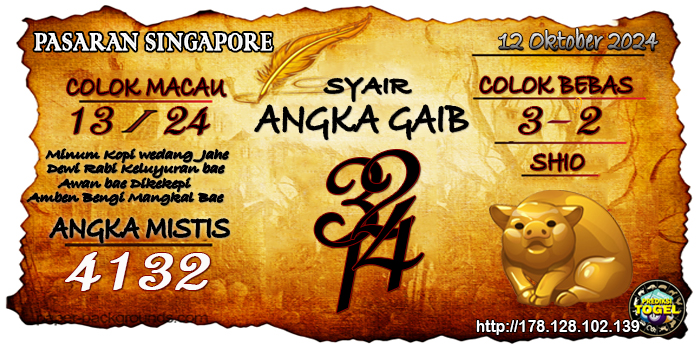 Prediksi Togel Singapore Sabtu 12 Oktober 2024