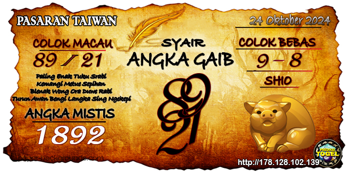 Prediksi Togel Taiwan Kamis 24 Oktober 2024