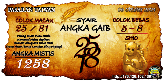 Prediksi Togel Taiwan Minggu 06 Oktober 2024