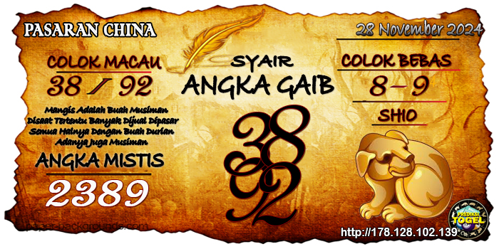 Prediksi Togel China Kamis 28 November 2024