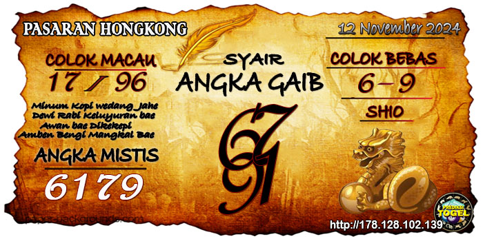 Prediksi Togel Hongkong Selasa 12 November 2024