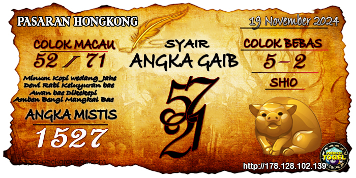 Prediksi Togel Hongkong Selasa 19 November 2024