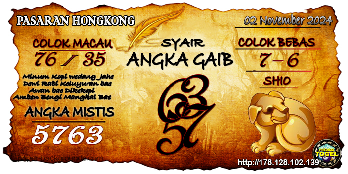 Prediksi Togel Hongkong Sabtu 02 November 2024