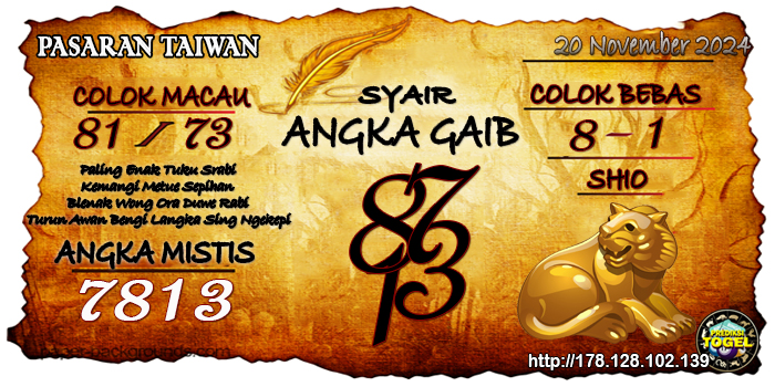 Prediksi Togel Taiwan Rabu 20 November 2024