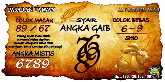 Prediksi Togel Taiwan Kamis 21 November 2024